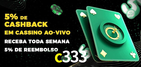 Promoções do cassino ao Vivo c333